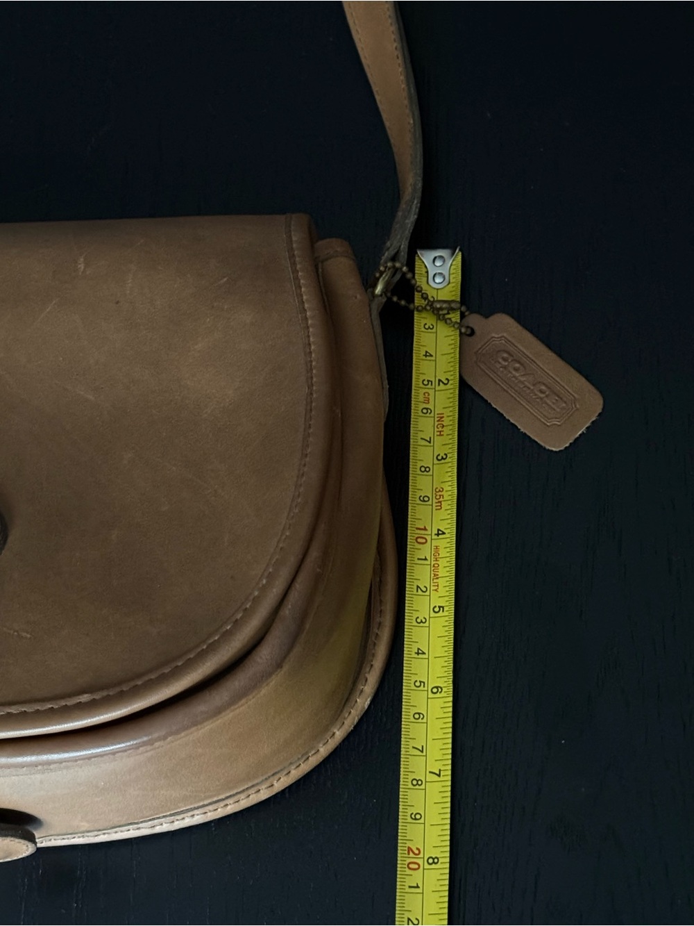 Vintage Coach NYC Tan Saddle Bag - Picture 10 of 12